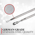 Blackhead Remover Tool Double-Ended Stainless Steel Titania 13.5cm