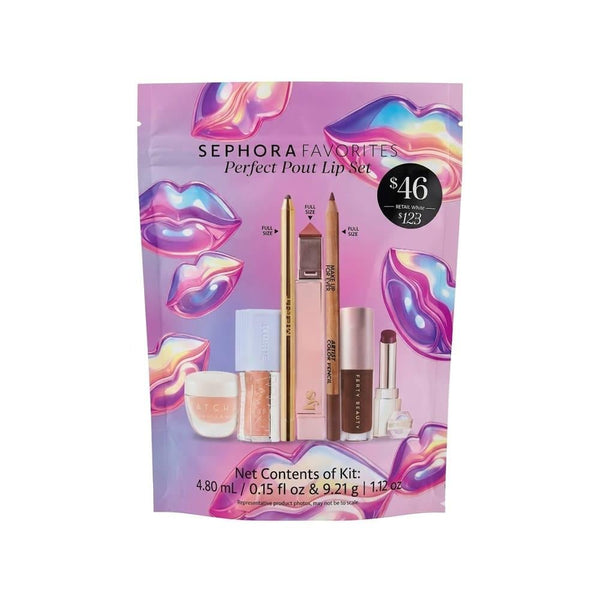 Sephora Lip Set Perfect Pout 7 Piece Makeup Kit Full Lips