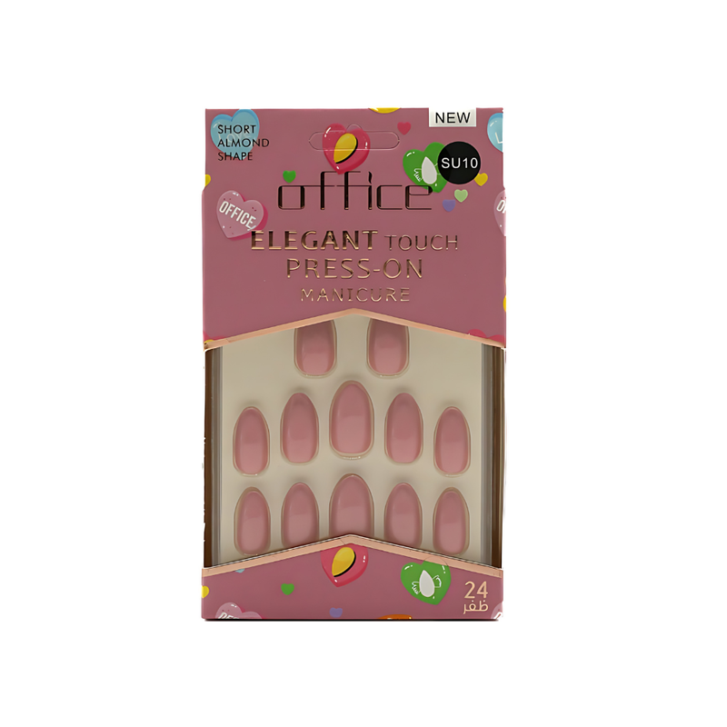 Office Assorted Size Adhesive Artificial Nails, 24 Pieces