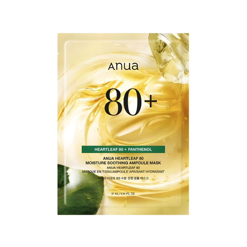 Anua Heartleaf 80 Ampoule Mask, Soothing & Hydrating, 27ml