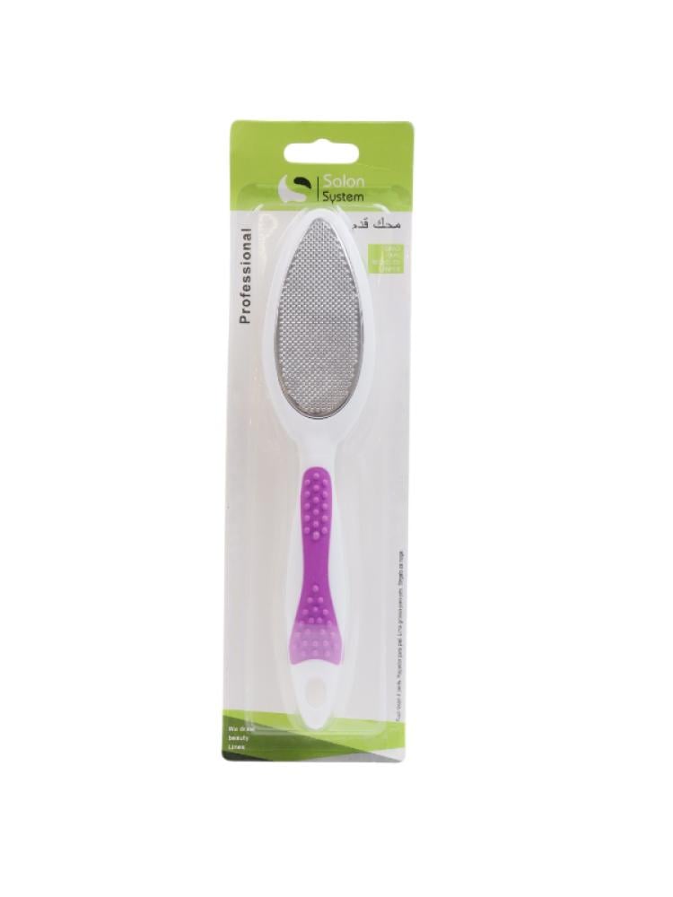 Salon System Double-Sided Iron Foot Brush - Rust-Resistant