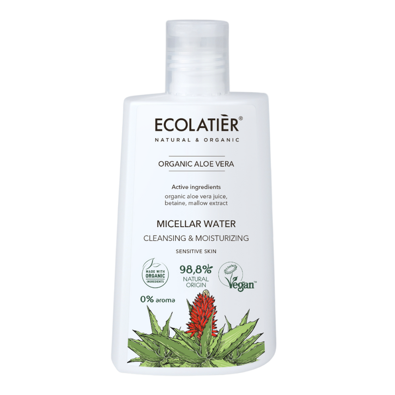 Micellar Cleansing Water Hydrating Organic Aloe Vera Ecolatier 250ml