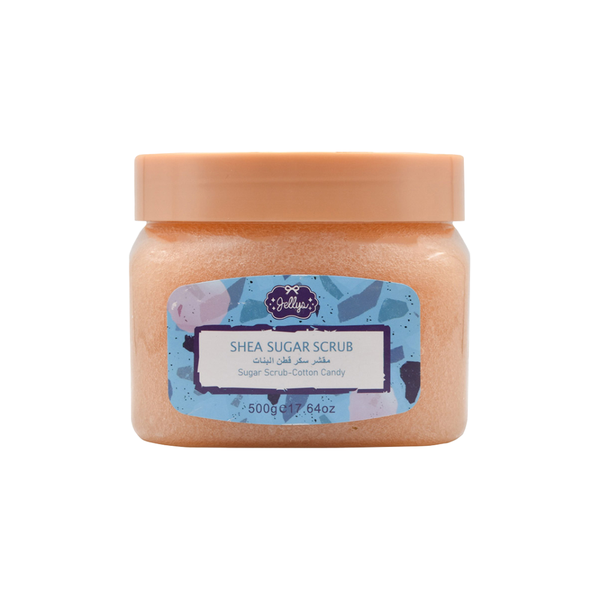 Jellys Facial Scrub Shea Sugar Cotton Exfoliator, 500g