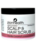 Zion Health Deep Cleansing Hair & Scalp Scrub, Vanilla & Coconut, 113g