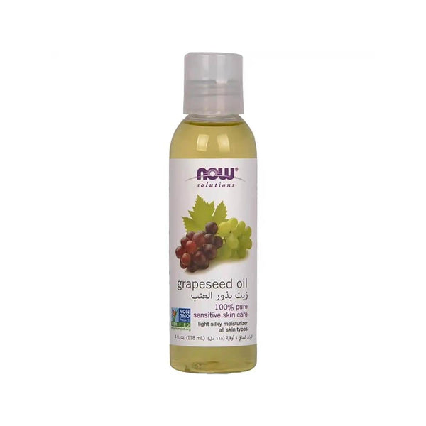 Grapeseed Oil Cold Pressed Pure Now Solutions 118ml