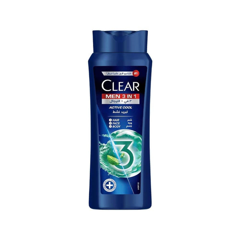 3 in 1 Shampoo Active Cool Anti-Dandruff Clear Men 600ml