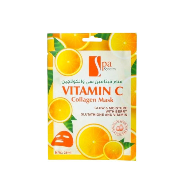 Spa System Vitamin C and Collagen Face Mask for Hydrating, 28ml