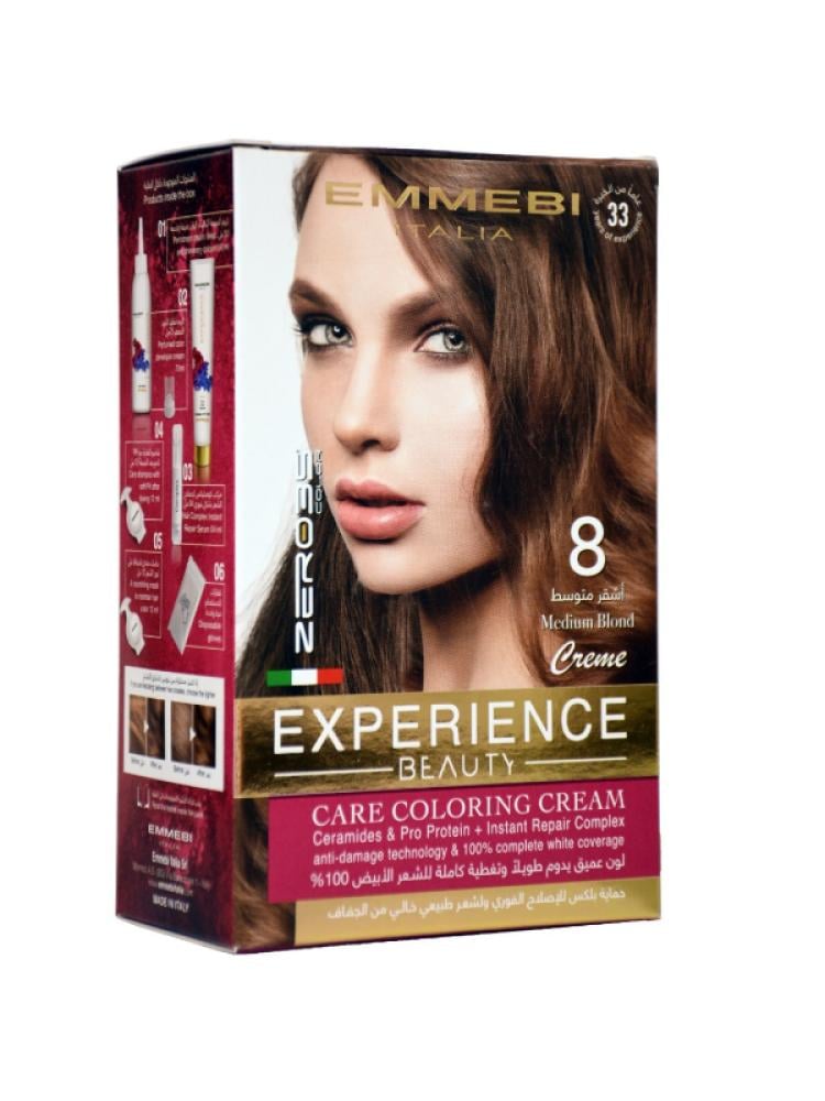 Zero35 Care Coloring Cream 8 Medium Blond - Ceramides & Pro Protein