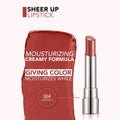 Flormar Sheer Up Lipstick, Oil-Infused, Glossy Finish, 004 Warm Peach