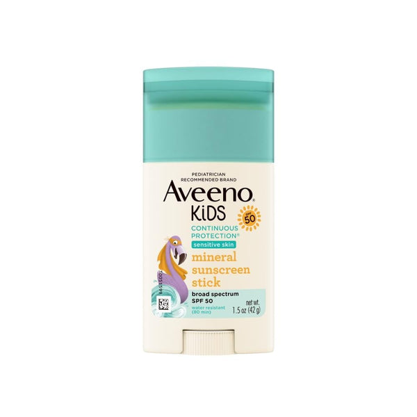Aveeno Kids Mineral Sunscreen SPF 50, Zinc Oxide, Fragrance-Free, 42g