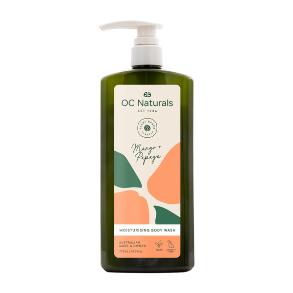 Body Wash for All Skin Types Mango & Papaya Moisturising OC Naturals 725ml