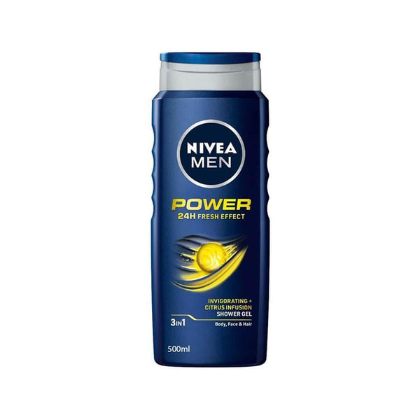 Best Men's Shower Gel Power 24h Fresh Effect Exfoliating Nivea Men 500ml