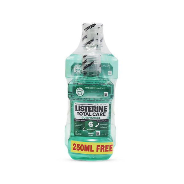 Total Care Mouthwash Fresh Mint Gum Support Formula Listerine 750ml Value Pack