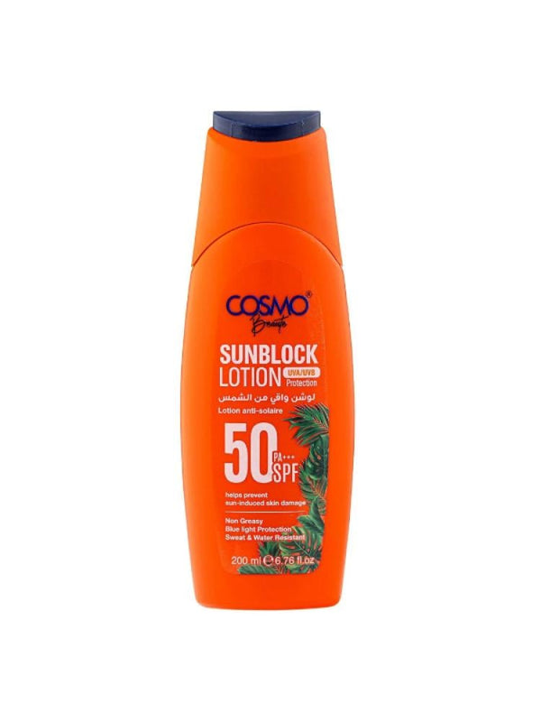 Cosmo Sunscreen Lotion SPF 50 with Shea Butter & Aloe Vera - 200 ml