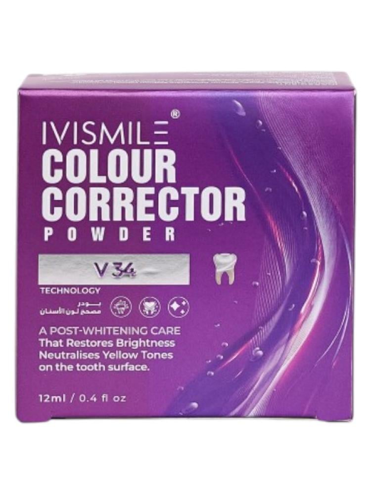 IVISMILE V34 Tooth Colour Correcting Powder - Brightens & Hides Yellowing - 12 ml