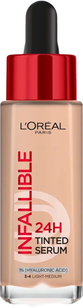 L'Oreal Hydrochloric Acid Tinted Serum Lightweight Foundation 3-4 30ml