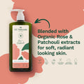 Best Smelling Body Wash Rose & Patchouli Moisturising OC Naturals 725ml