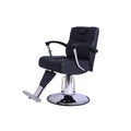Salon System Black Hydraulic Haircut & Makeup Chair with Swivel Base