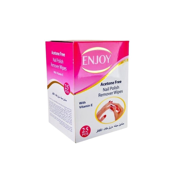 Enjoy Nail Polish Remover Wipes Acetone-Free 25 Count