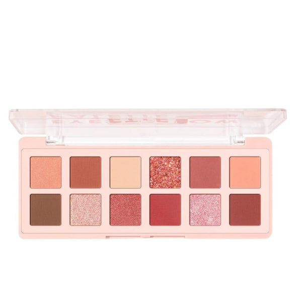 Pink Flash Eyeshadow Palette 02 Cherry 12 Shades Matte Shimmer Metallic
