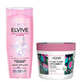 L'Oreal Paris Elvive Glycolic Gloss Shampoo & Agiva Vitamin C Mask Bundle