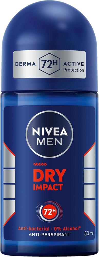 Roll On Deodorant For Men Dry Impact Anti-Perspirant Formula Nivea 50ml