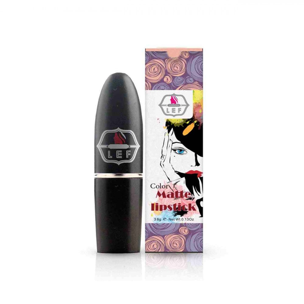 Matte Lipstick for Dry Lips Velvet Finish Shade 23 LEF COSMETIC 4g