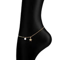 Gold Anklet Star Design 21k Gold Plated Fashion Jewellery Navarro