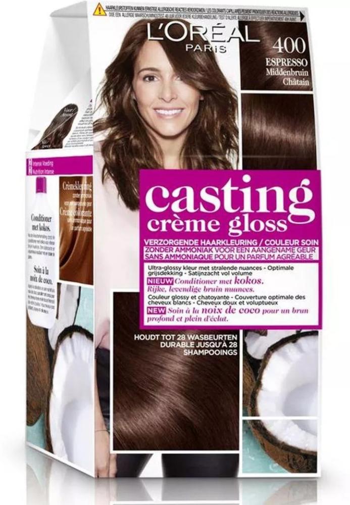 Brown Hair Dye Ammonia-Free Glossing Kit Casting Creme Gloss LOREAL 180ml