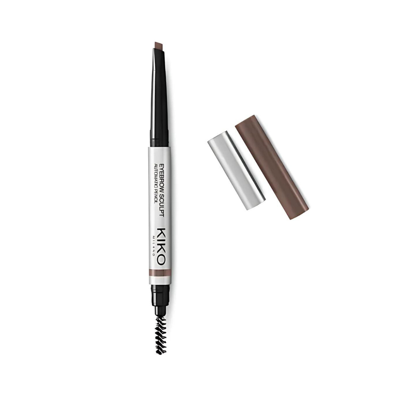 Kiko Milano Automatic Eyebrow Pencil in Dark Brown, Long-Lasting with Built-in Brush