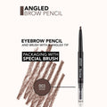 Flormar Ingled Brow Eyebrow Pencil with Brush, Angled Tip, 03 Brown