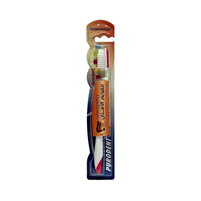 Orthodontic Brush for Braces Soft Bristles Puredent Multi-Color