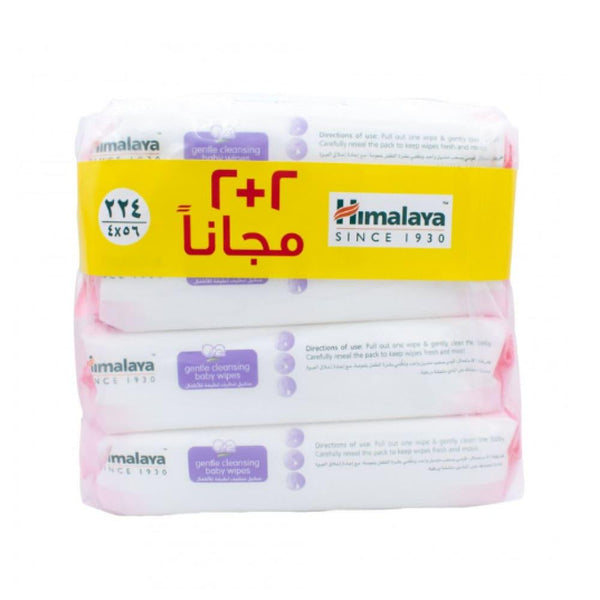 Baby Wipes Gentle Aloe Vera Lotus Himalaya 224 Wipes