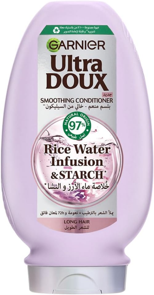 Conditioner Frizzy Hair Rice Water Infusion & Starch Smoothing Ultra Doux 600ml