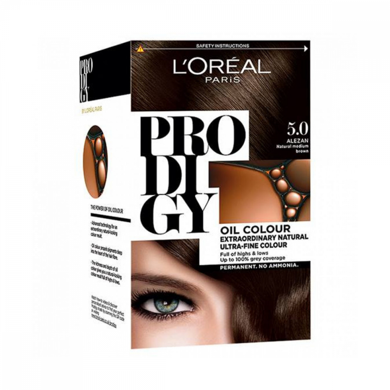 L'Oreal Paris Hair Color, Ammonia-Free, Light Brown 5.0, Gray Coverage, 180ml