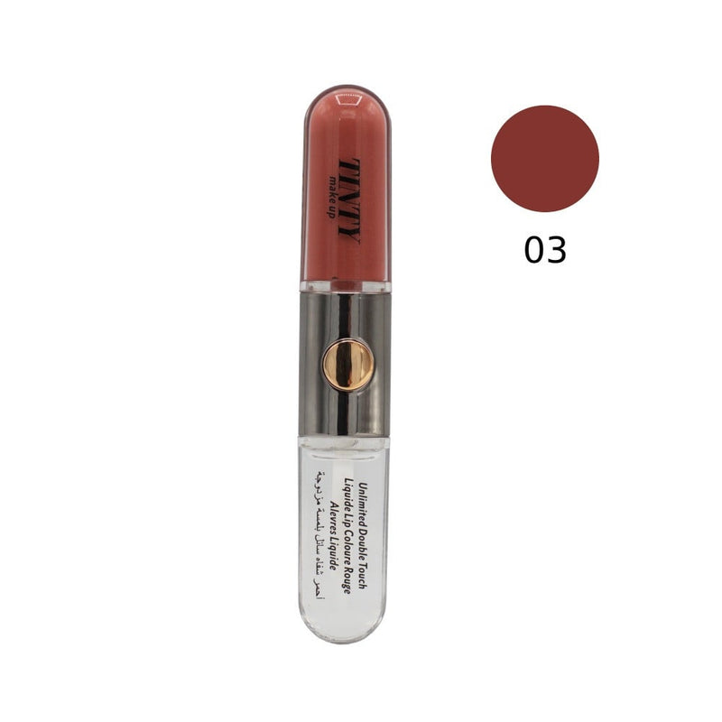 Tinty Double Touch Liquid Lipstick 03 Red, Full Coverage