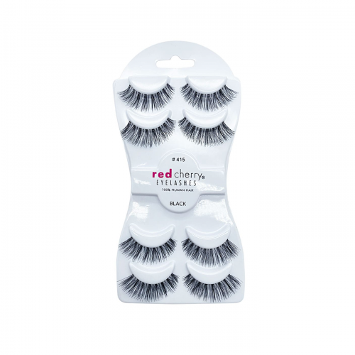 Red Cherry Eyelashes 415 Kit 100% Natural Human Hair Reusable
