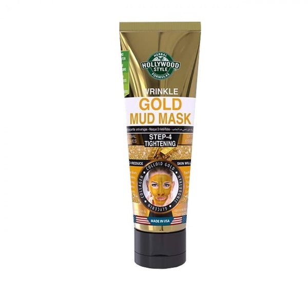 Hollywood Style Gold Clay Face Mask with Collagen & Hyaluronic Acid, 100ml