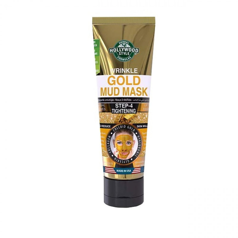 Hollywood Style Gold Clay Face Mask with Collagen & Hyaluronic Acid, 100ml