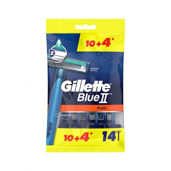 Gillette Blue 2 Plus Disposable Razors for Men, 14 Pack