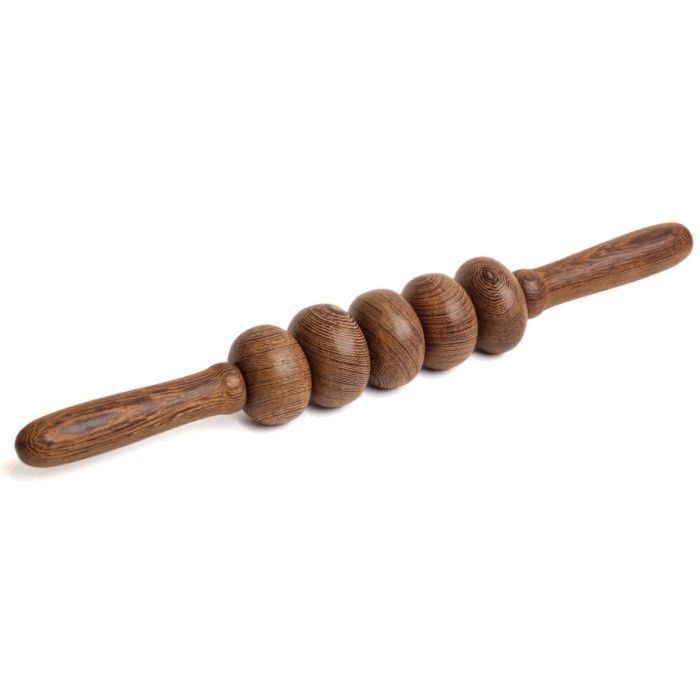 Salon System Wooden Massage Stick with Rotating Heads for Muscle Relaxation