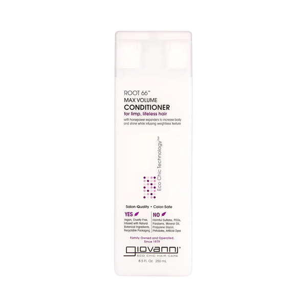 Giovanni Root 66 Max Volume Conditioner for Fine Hair, Sulfate-Free, 250ml