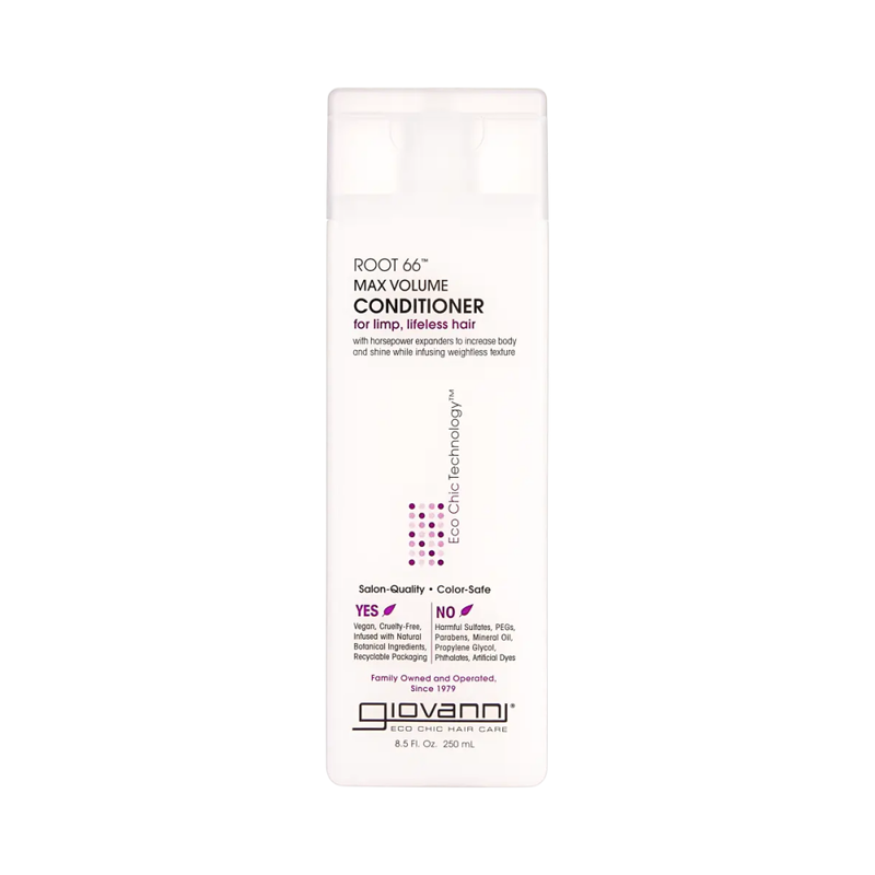 Giovanni Root 66 Max Volume Conditioner for Fine Hair, Sulfate-Free, 250ml