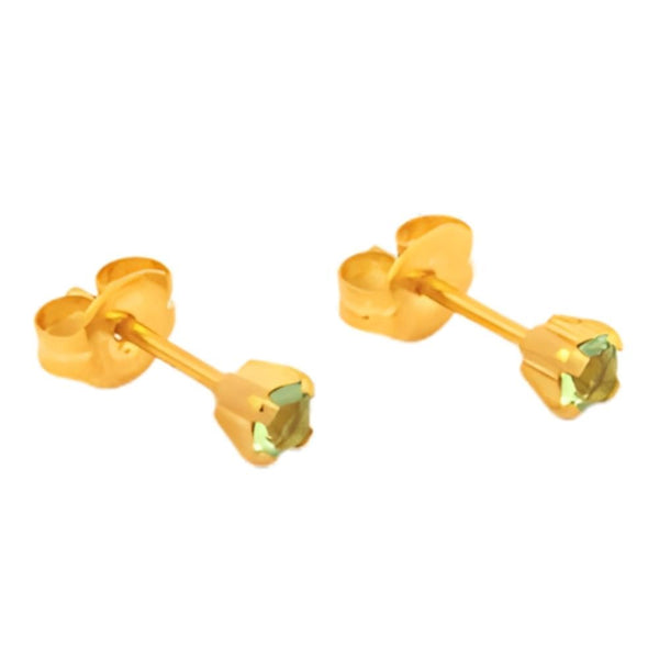 Studex Medical Earring S788 Zircon Stud Nickel-Free Gold-Plated