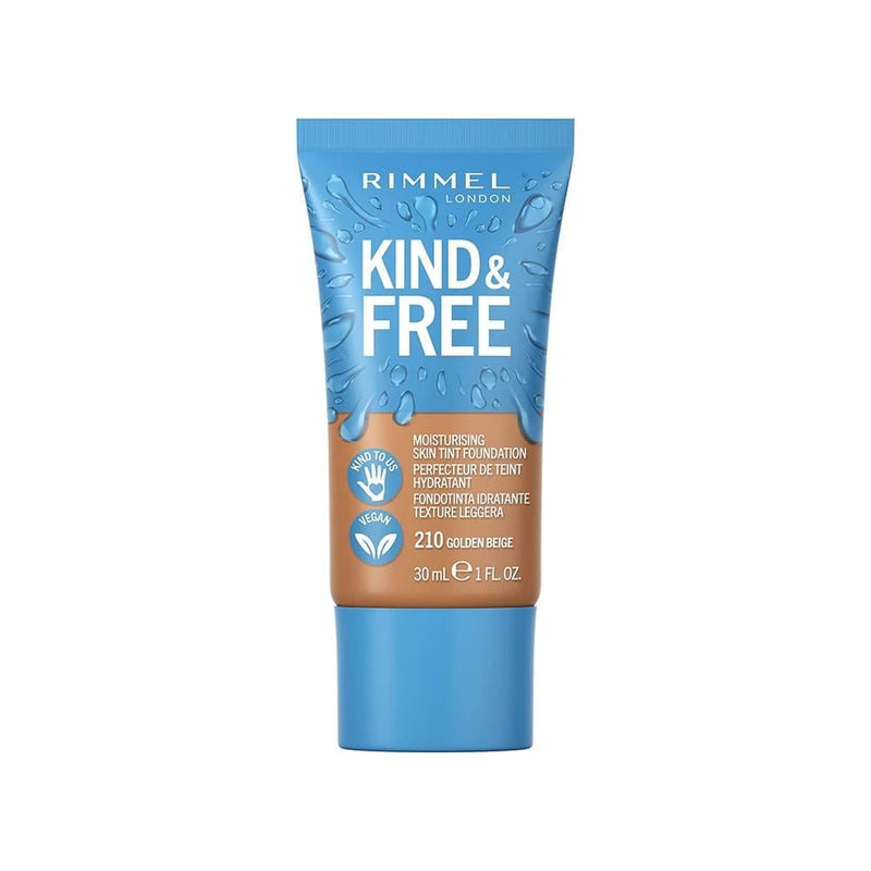 Skin Tint Foundation 210 Golden Beige Lightweight Hydrating Rimmel London 30ml