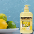 J. Casanova Liquid Hand and Body Soap, Lemon Scent, Vitamin E, 500ml