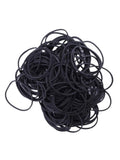 Salon System Black Plastic Hair Elastics