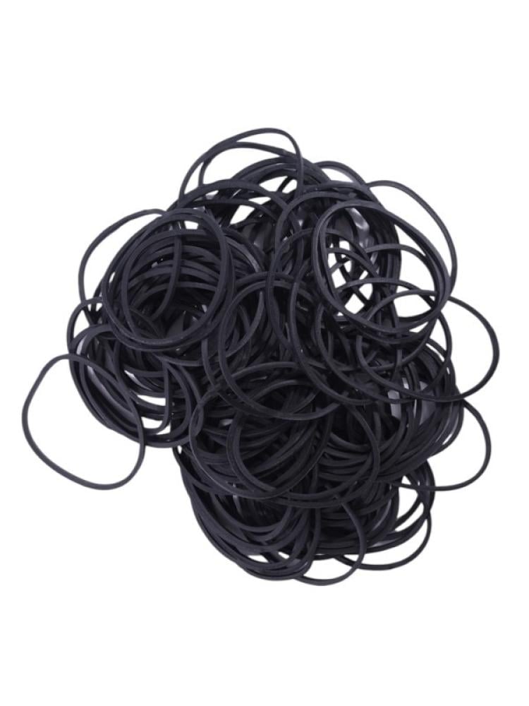 Salon System Black Plastic Hair Elastics