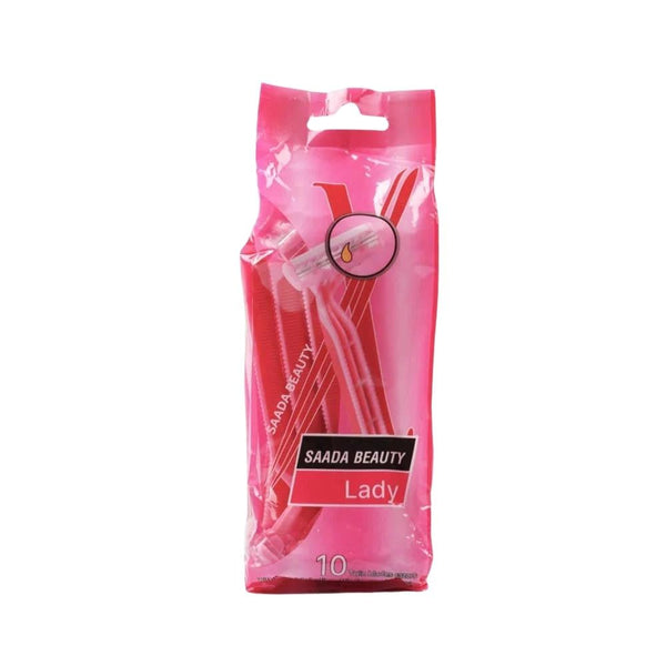Saada Beauty Lady Double Razor Blades for Women, 10 Count