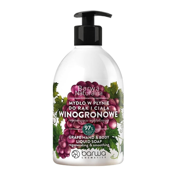 Barwa Naturals Liquid Soap Grape Scent for Skin Softening 500ml